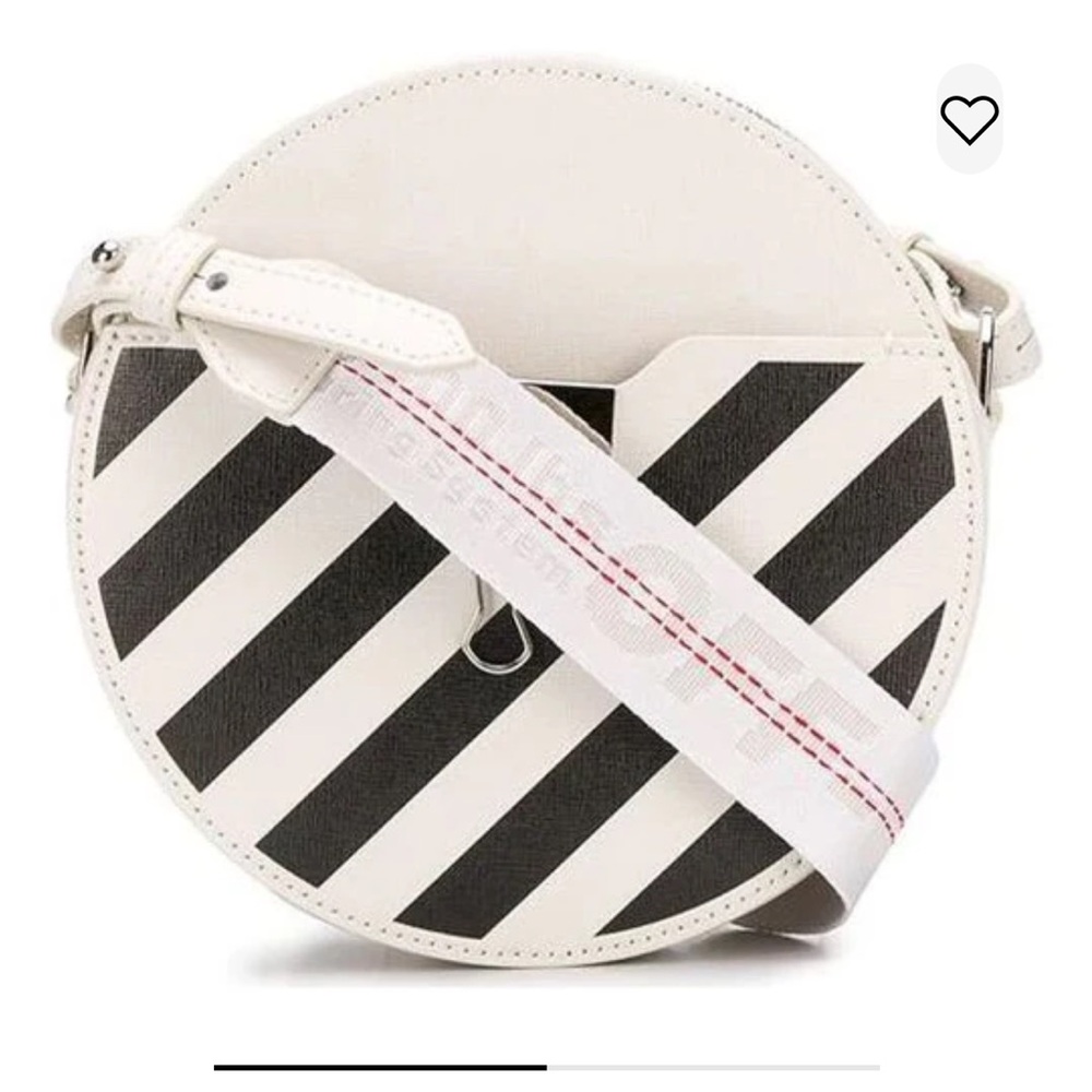 Off white diag round shoulder bag